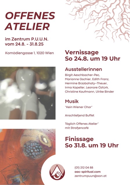 Künstlerinnen-Event, Flyer zur Ausstellung